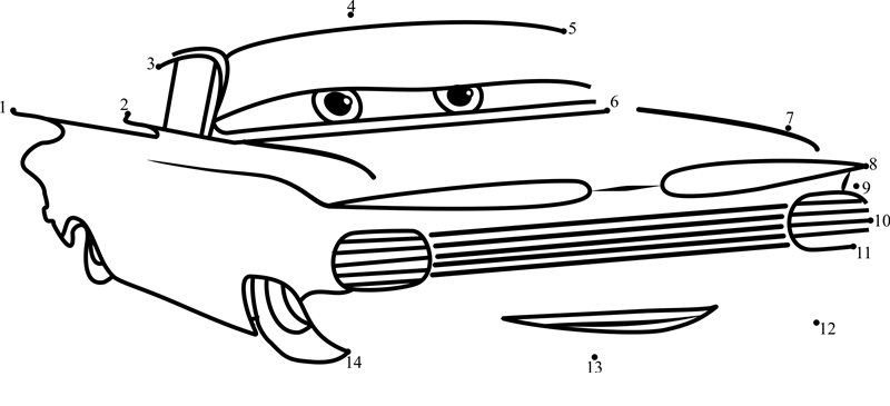 Ramone-From-Cars-3-Dot-To-Dot printable dot to dot worksheet