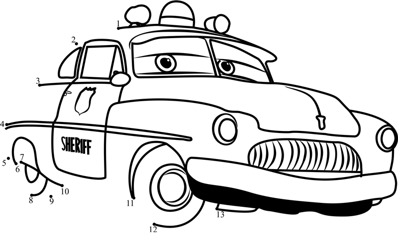 Sheriff-From-Cars-3-Dot-To-Dot printable dot to dot worksheet