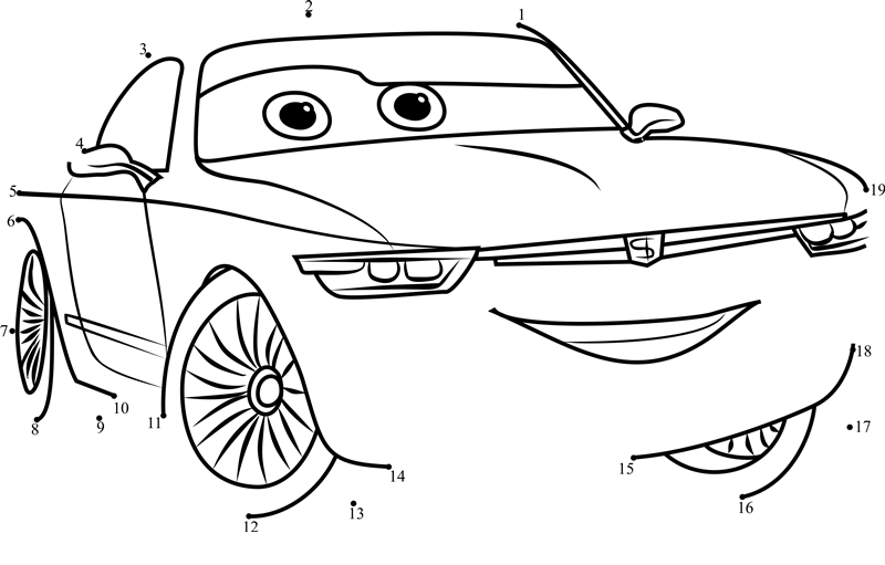 Sterling-From-Cars-3-Dot-To-Dot printable dot to dot worksheet