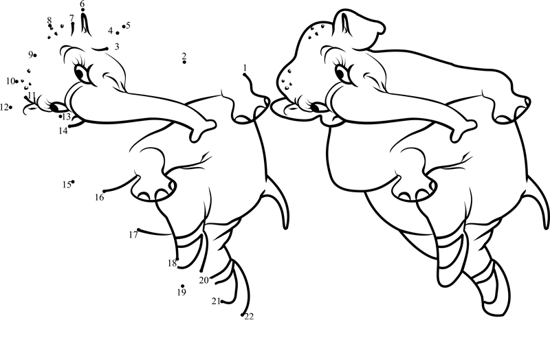 Elephanchine-From-Fantasia-Dot-To-Dot printable dot to dot worksheet