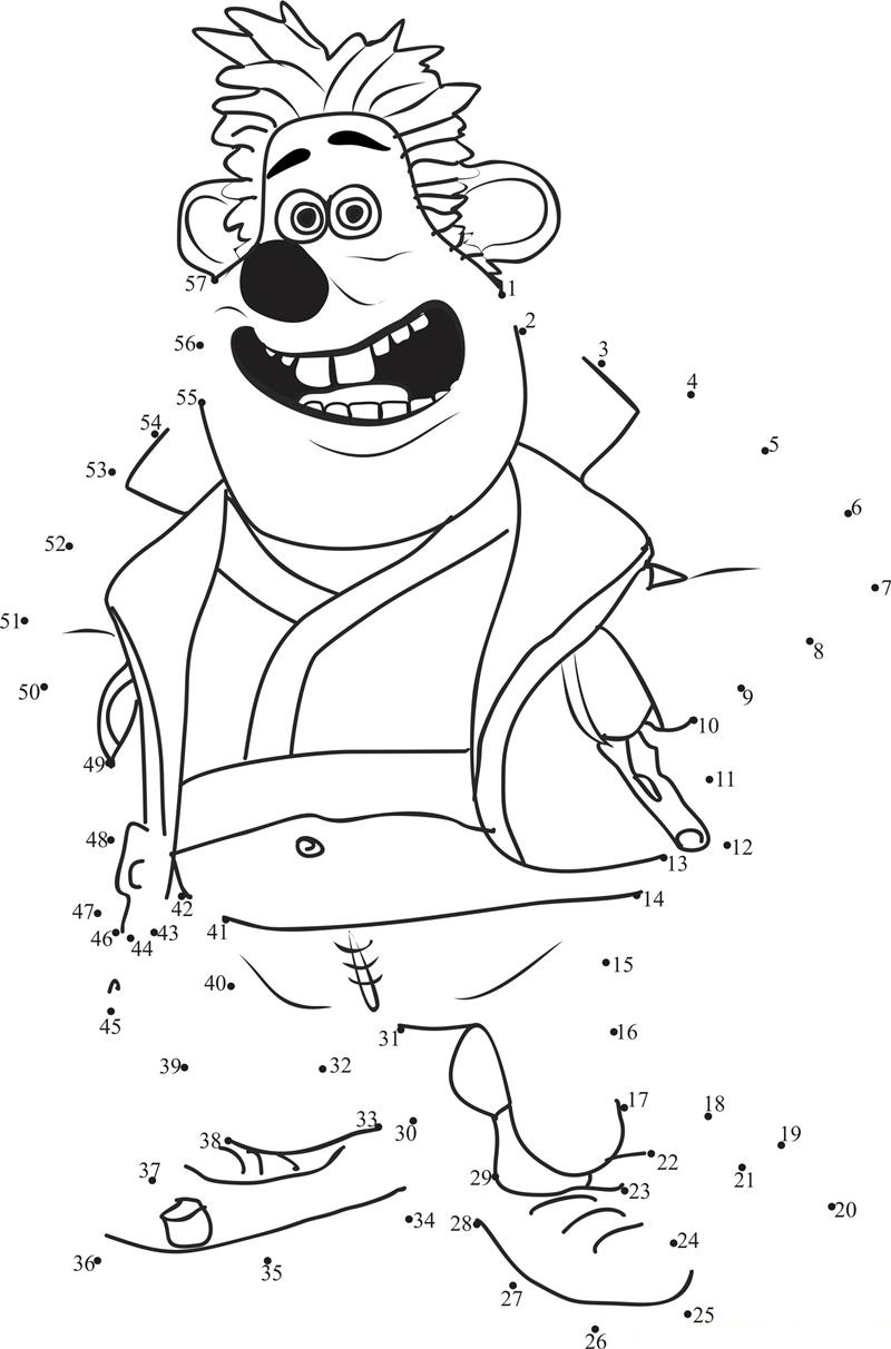 Flushed Away The Toad printable dot to dot worksheet