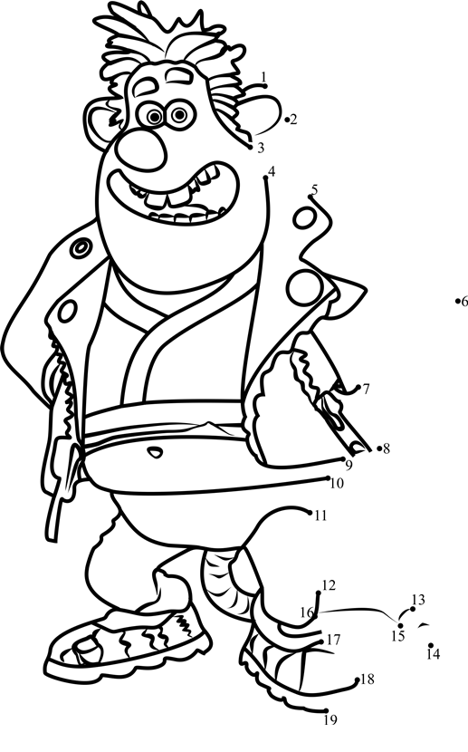 Sid-From-Flushed-Away-Dot-To-Dot printable dot to dot worksheet