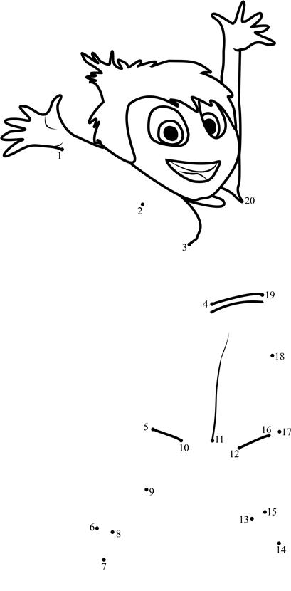 Inside-Out-Joy-Happy-Dot-To-Dot printable dot to dot worksheet