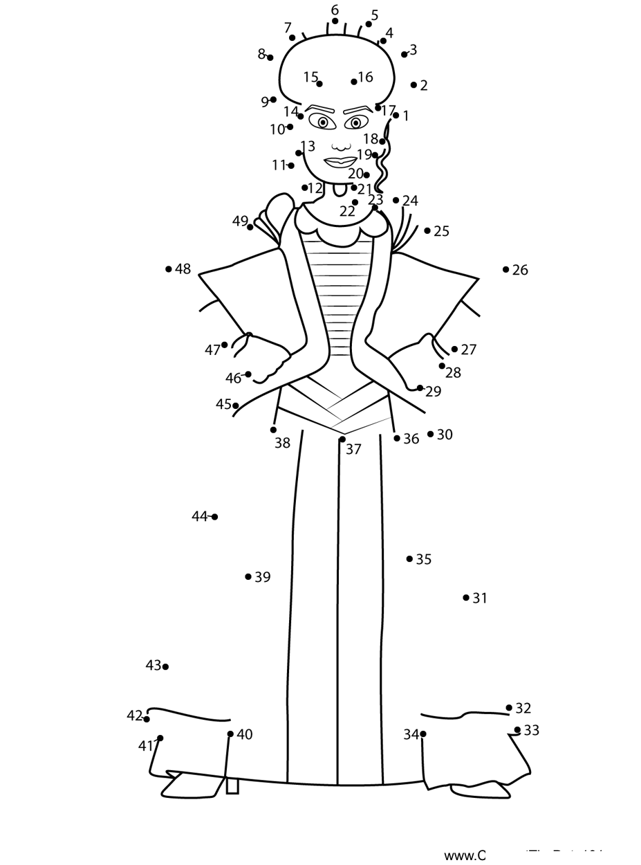 Adelina-Kubo-And-The-Two-Strings printable dot to dot worksheet