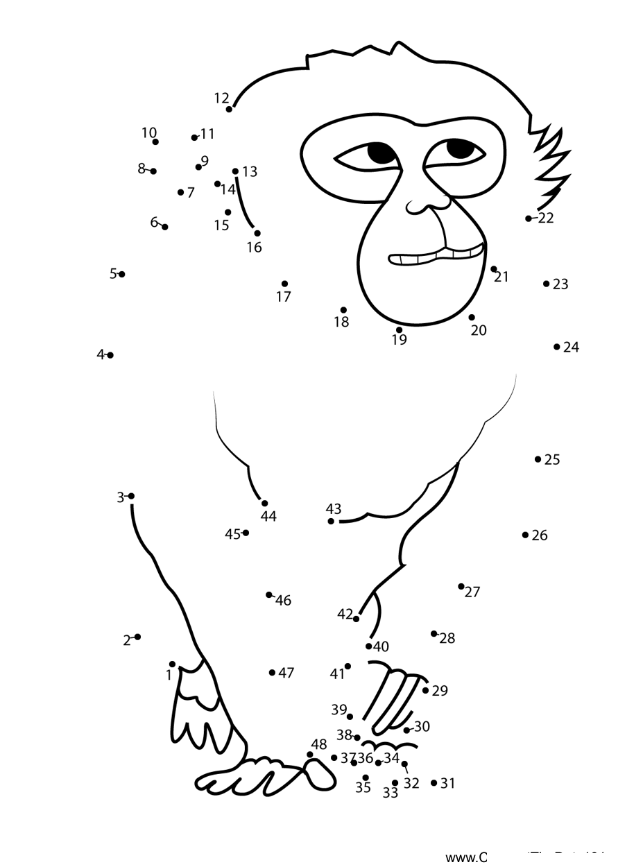 Monkey-Walk-With-Kubo-Kubo-And-The-Two-Strings printable dot to dot worksheet