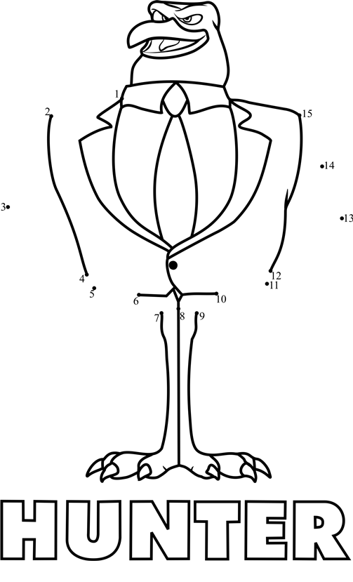 Hunter-Storks-Dot-To-Dot printable dot to dot worksheet