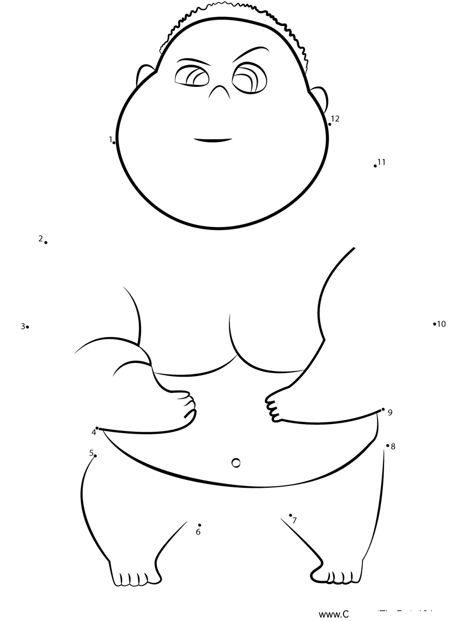 Jimbo-The-Boss-Baby printable dot to dot worksheet