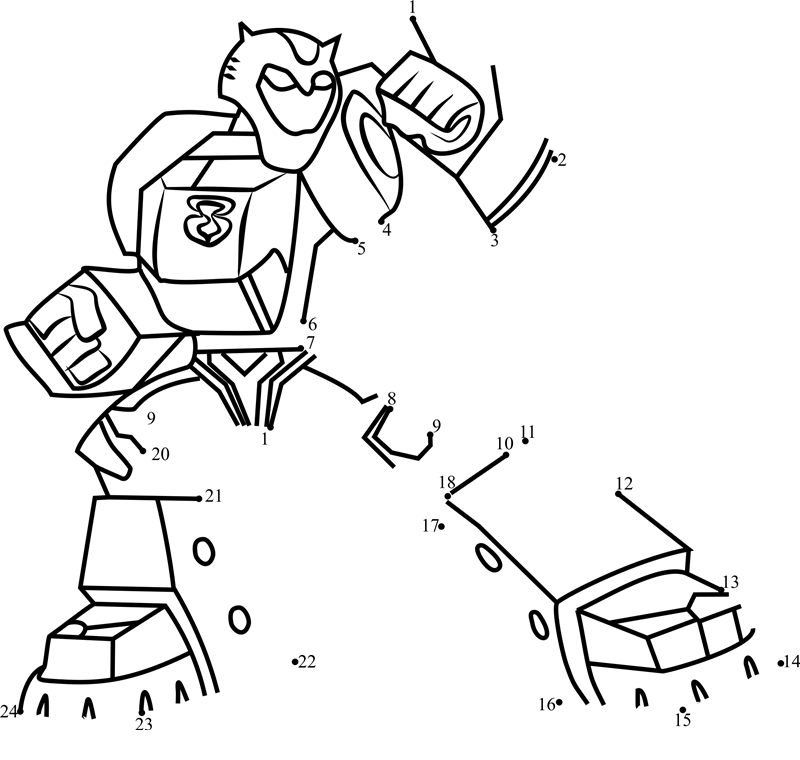 Bumblebee-From-Transformers-Dot-To-Dot dot to dot worksheets