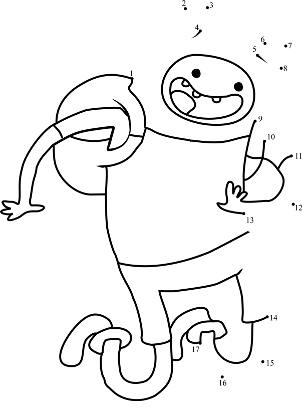 Adventure-Time-Finn-Dot-To-Dot dot to dot worksheet