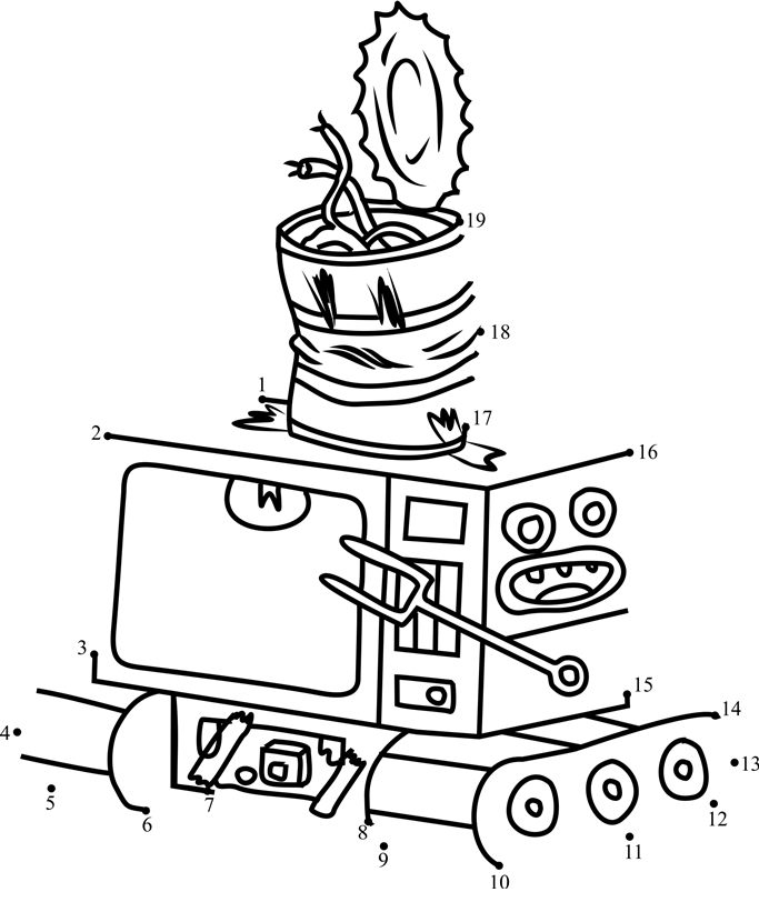 Never-Ending-Pie-Throwing-Robot---Neptr-Dot-To-Dot printable dot to dot worksheet