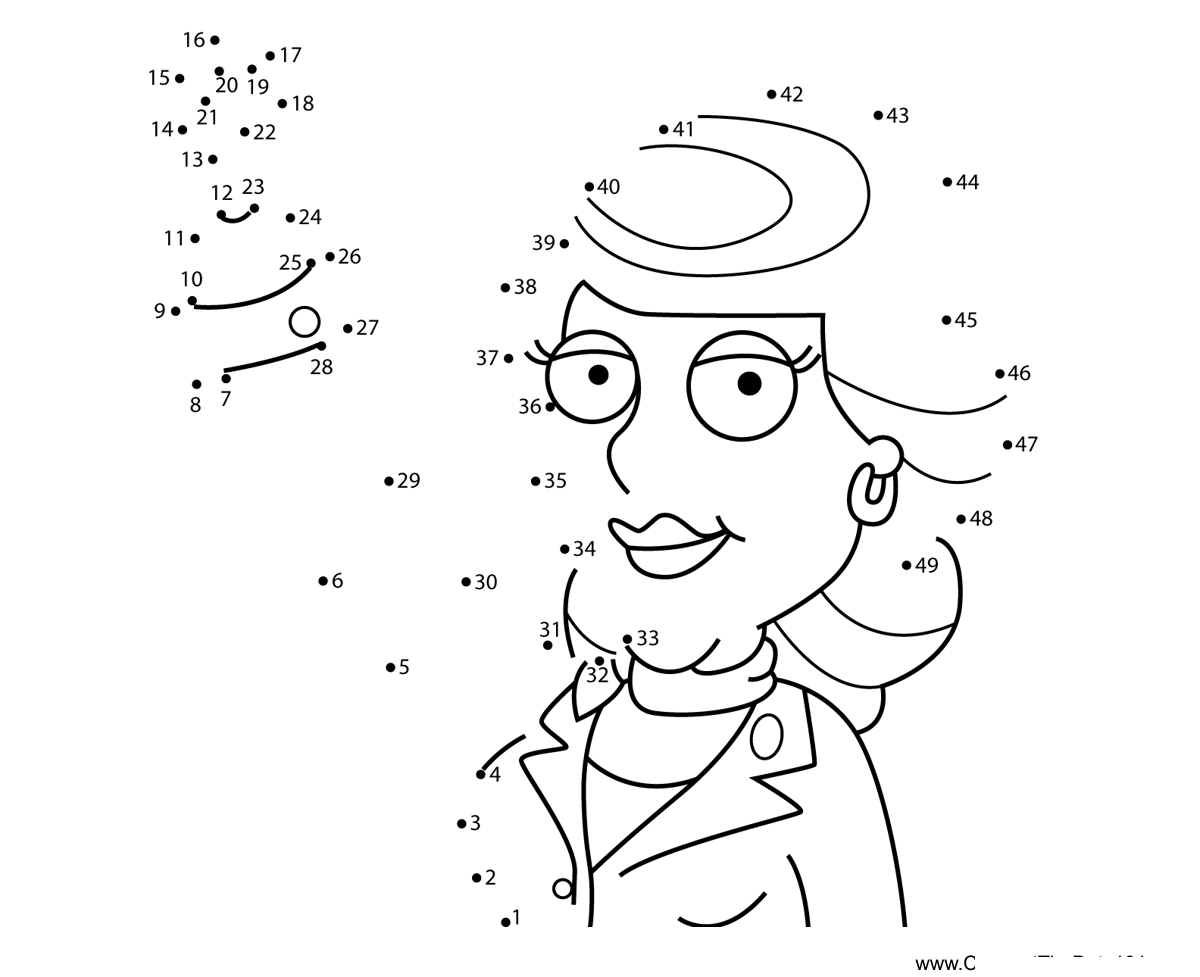 Barb-Hanson-American-Dad dot to dot worksheets