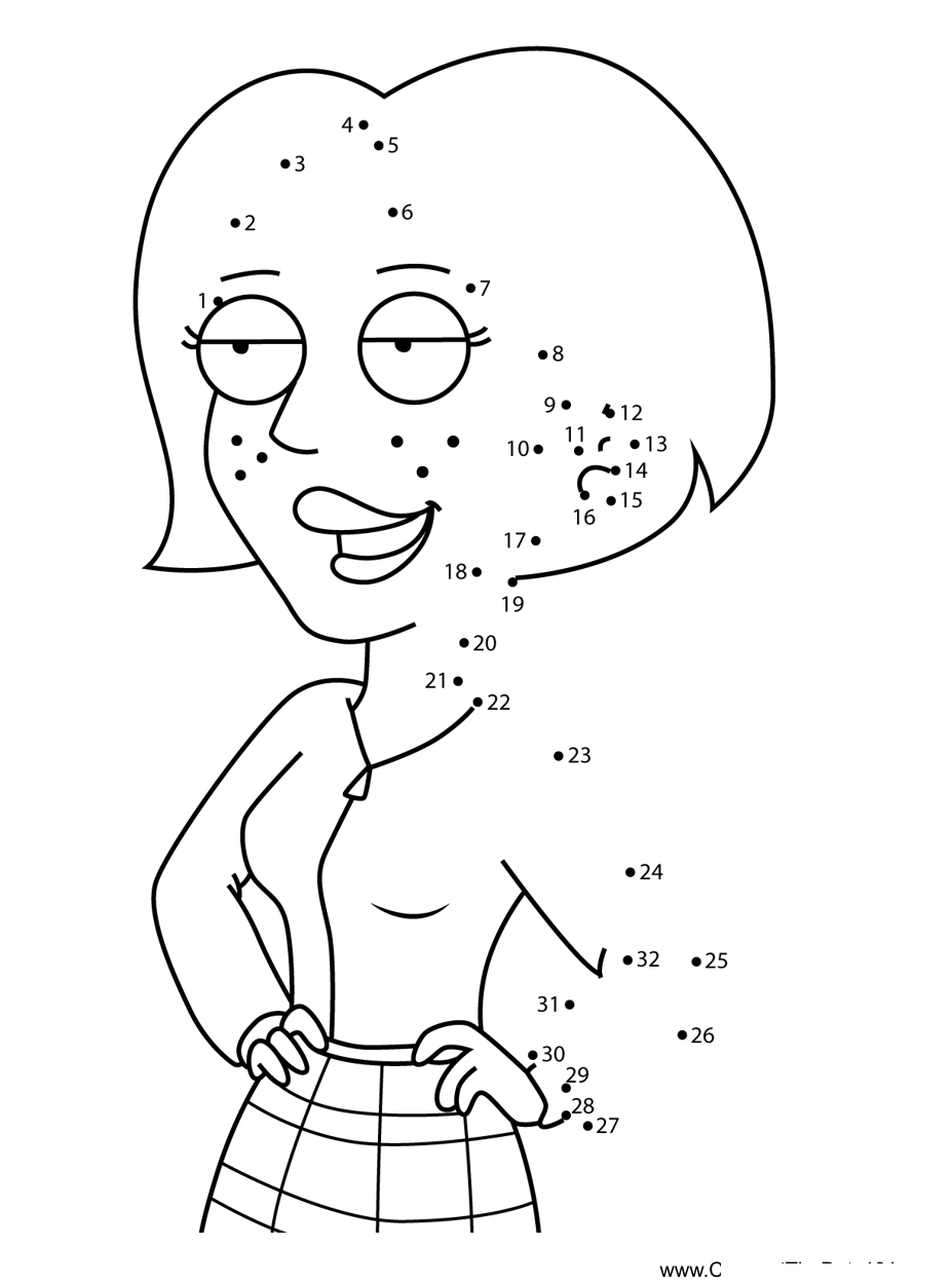 Lindsey-Coolidge-American-Dad dot to dot worksheets