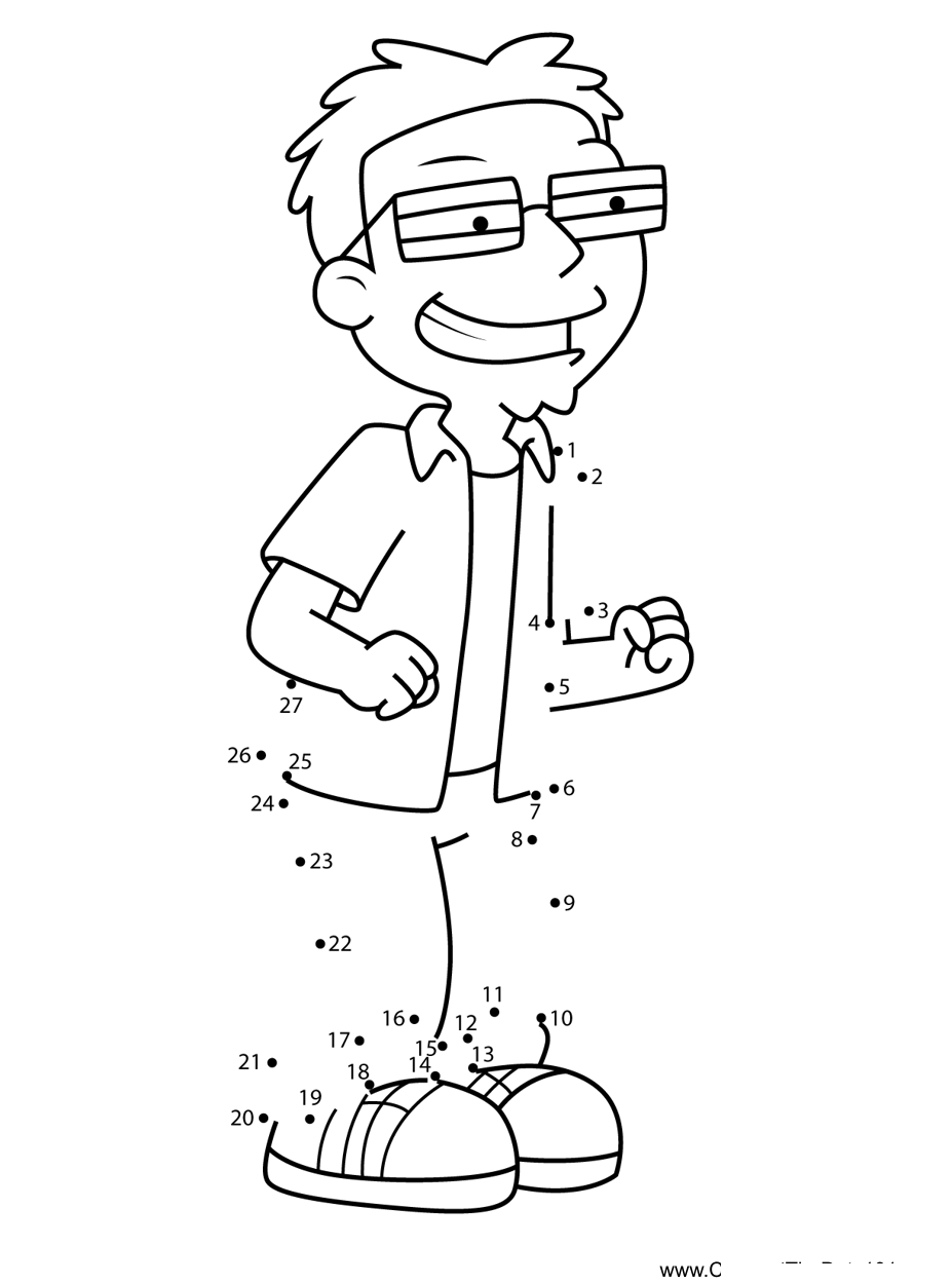 Steve-Smith-American-Dad printable dot to dot worksheet