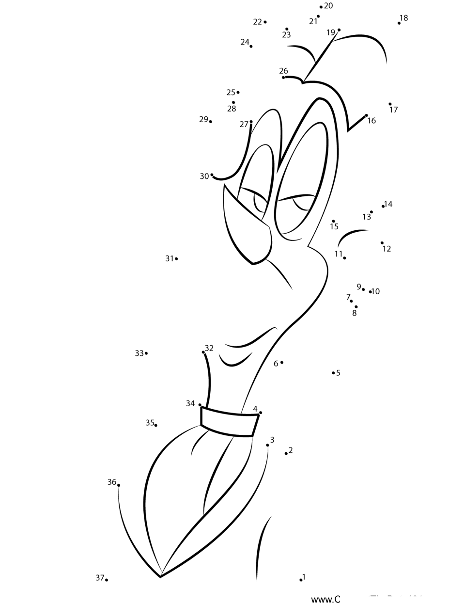 Mr-Flaxseed-Animaniacs printable dot to dot worksheet