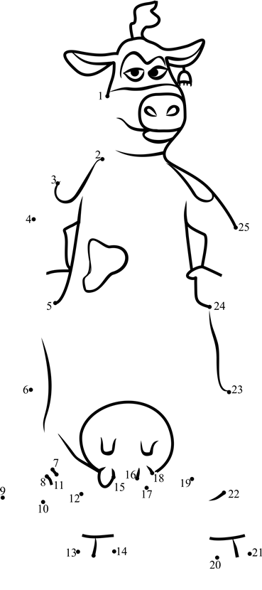 Bessy-From-Back-At-The-Barnyard-Dot-To-Dot printable dot to dot worksheet