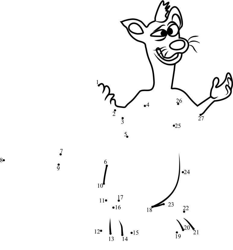 Freddy-From-Back-At-The-Barnyard-Dot-To-Dot printable dot to dot worksheet