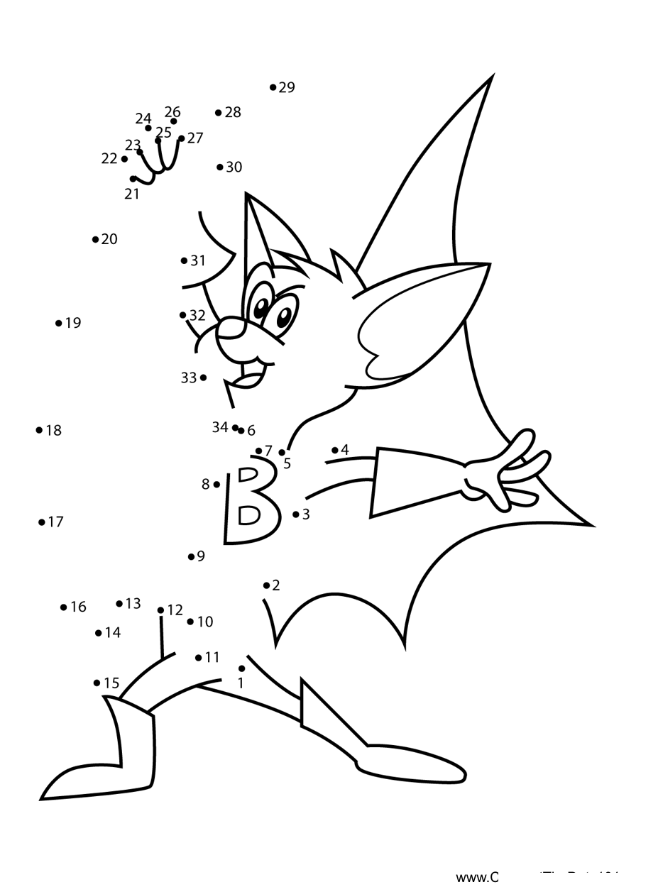 Batfink-Batfink printable dot to dot worksheet