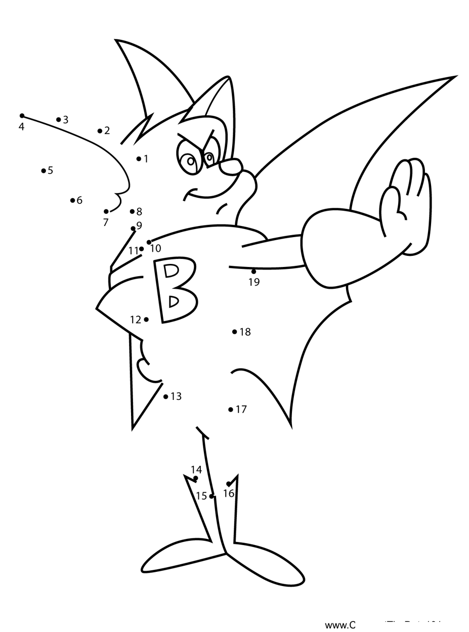 Batfink-Stopping-Batfink printable dot to dot worksheet