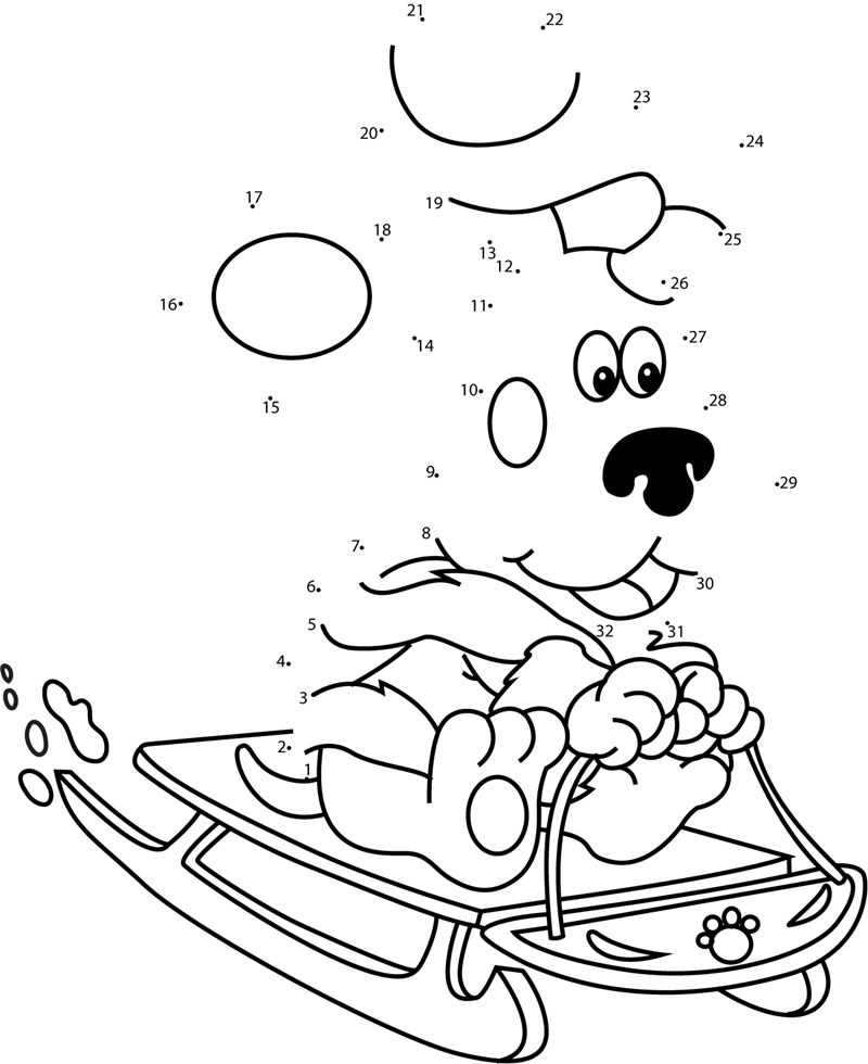 Skating-Blues-Clues-Dot-To-Dot printable dot to dot worksheet