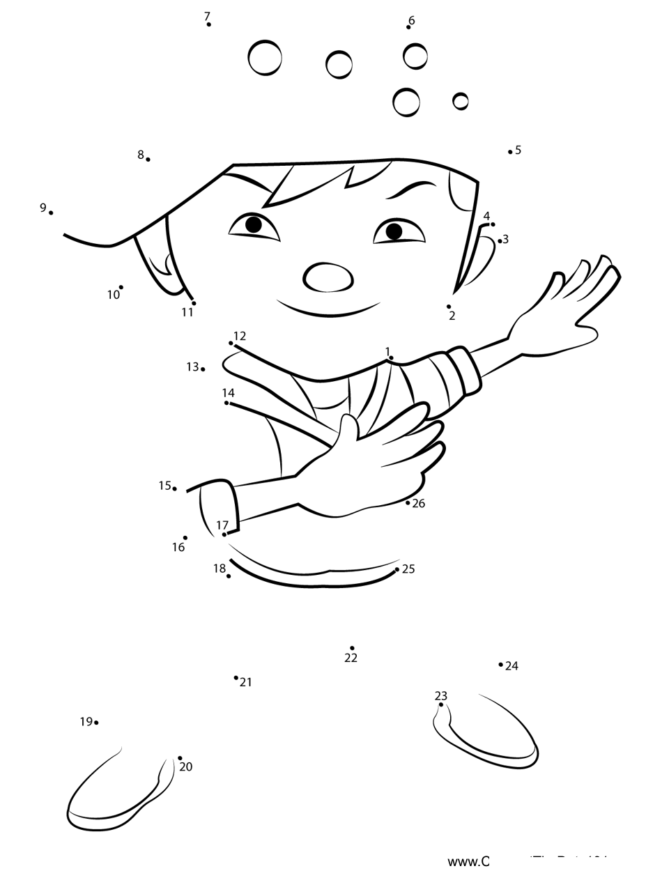 Boboiboy-Wind-Boboiboy printable dot to dot worksheet