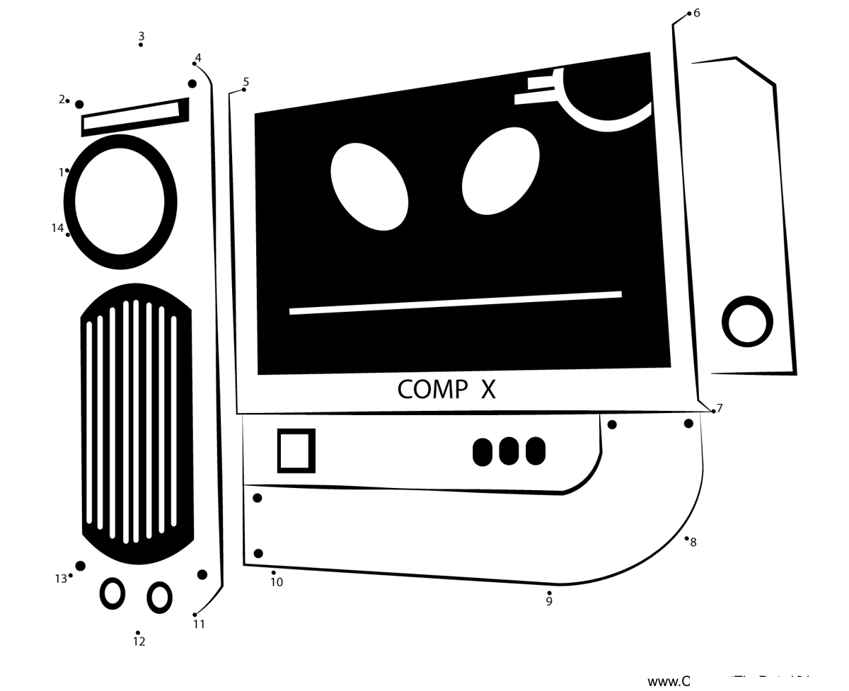 Computer-Boboiboy printable dot to dot worksheet