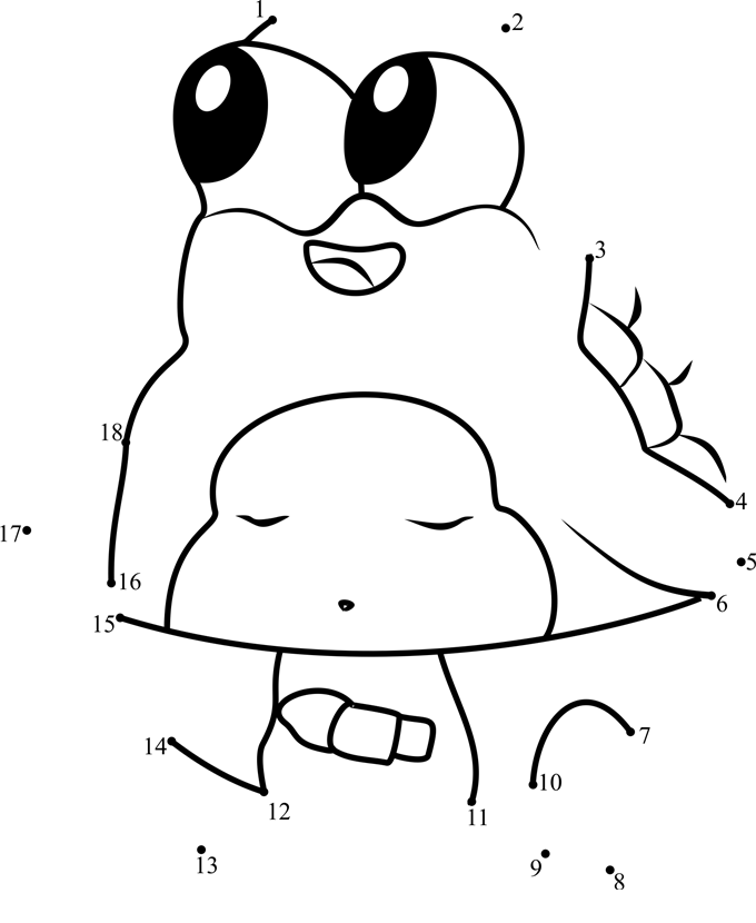 Baby-Turtle-From-Breadwinners-Dot-To-Dot printable dot to dot worksheet