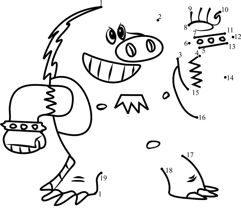 Lava-Mole-From-Breadwinners-Dot-To-Dot printable dot to dot worksheet