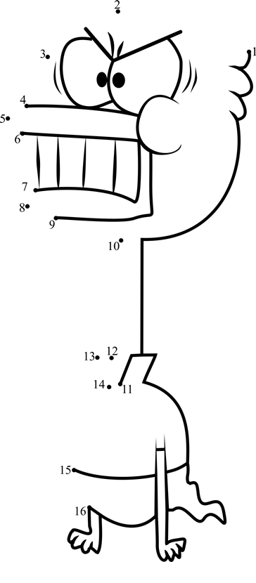 Poltergoose-From-Breadwinners-Dot-To-Dot printable dot to dot worksheet