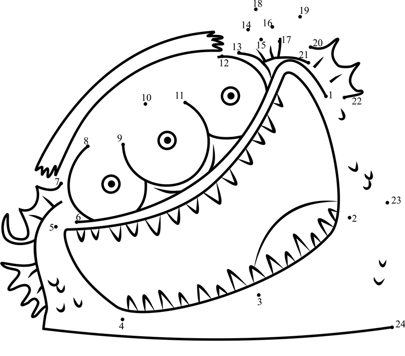 Pond-Monster-From-Breadwinners-Dot-To-Dot printable dot to dot worksheet