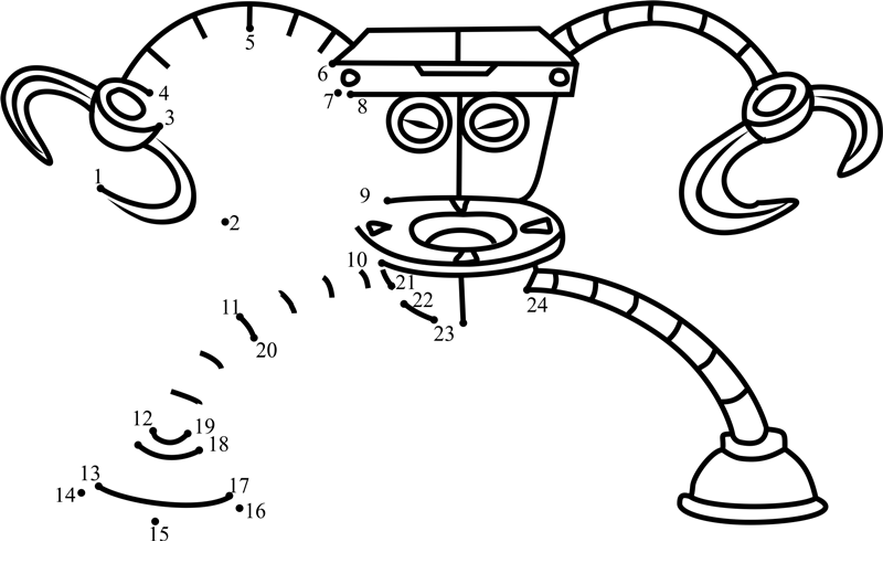 Robo-Toilet-30000-From-Breadwinners-Dot-To-Dot printable dot to dot worksheet