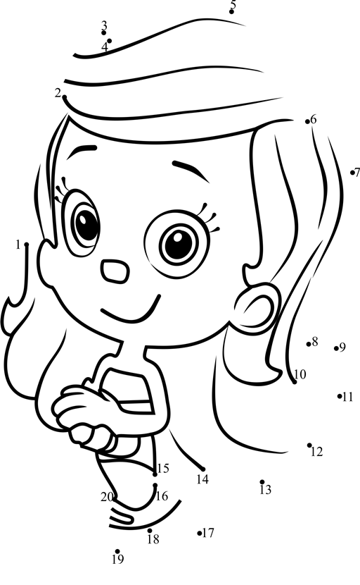 Molly-From-Bubble-Guppies-Dot-To-Dot printable dot to dot worksheet