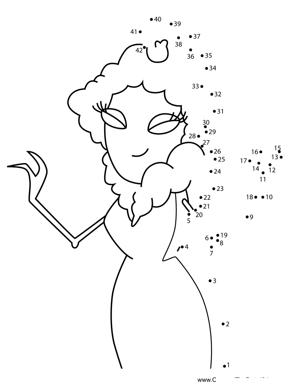 Ivana-Courage-The-Cowardly-Dog printable dot to dot worksheet