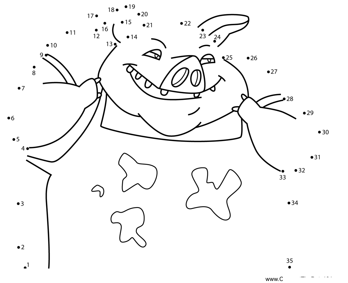 Jean-Bon-Courage-The-Cowardly-Dog printable dot to dot worksheet