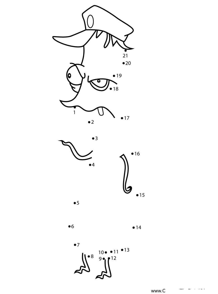 Ratatouille-Courage-The-Cowardly-Dog printable dot to dot worksheet