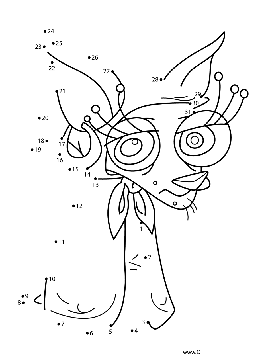 Shirley-Courage-The-Cowardly-Dog dot to dot worksheets