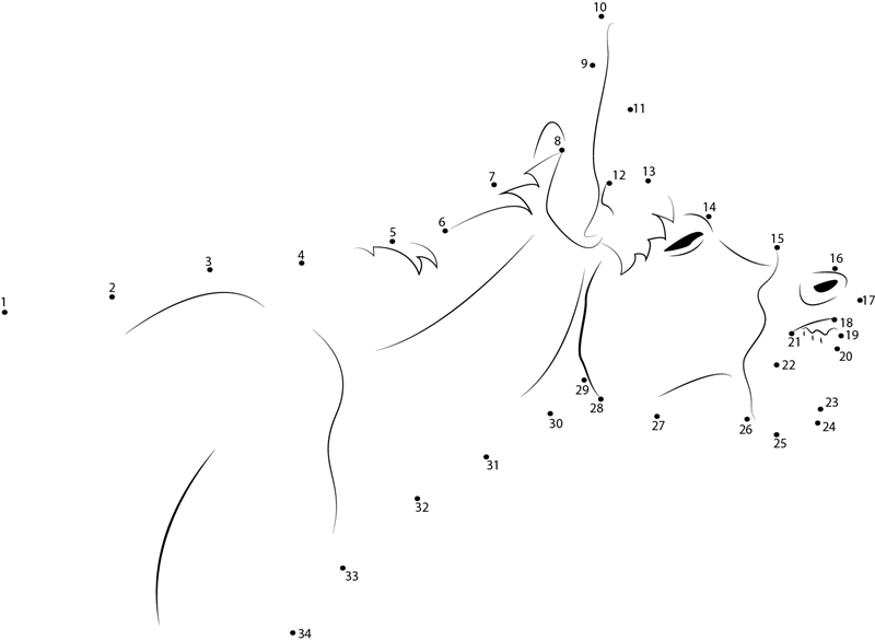 A Laughing Donkey dot to dot worksheets