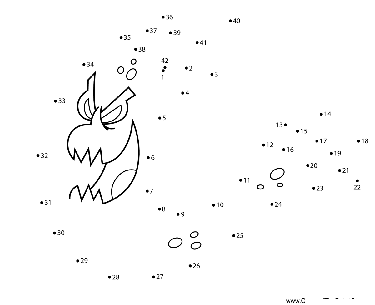 Decoy-Ghost-Danny-Phantom printable dot to dot worksheet