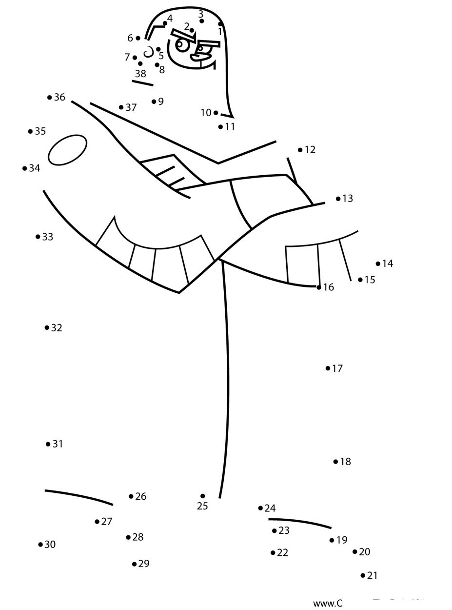 Jack-Fenton-Danny-Phantom printable dot to dot worksheet