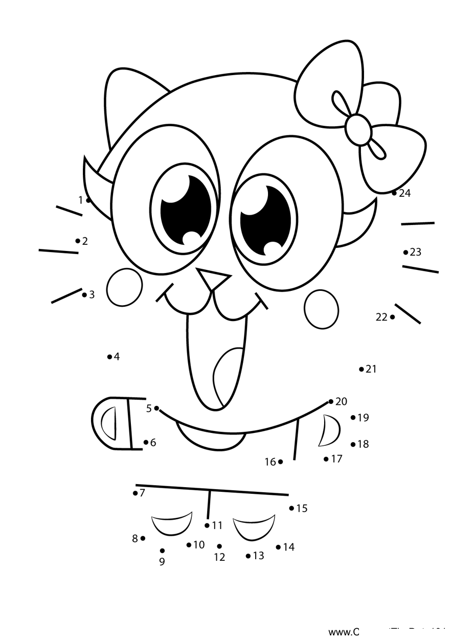 Sayonara-Pussycat-Danny-Phantom printable dot to dot worksheet