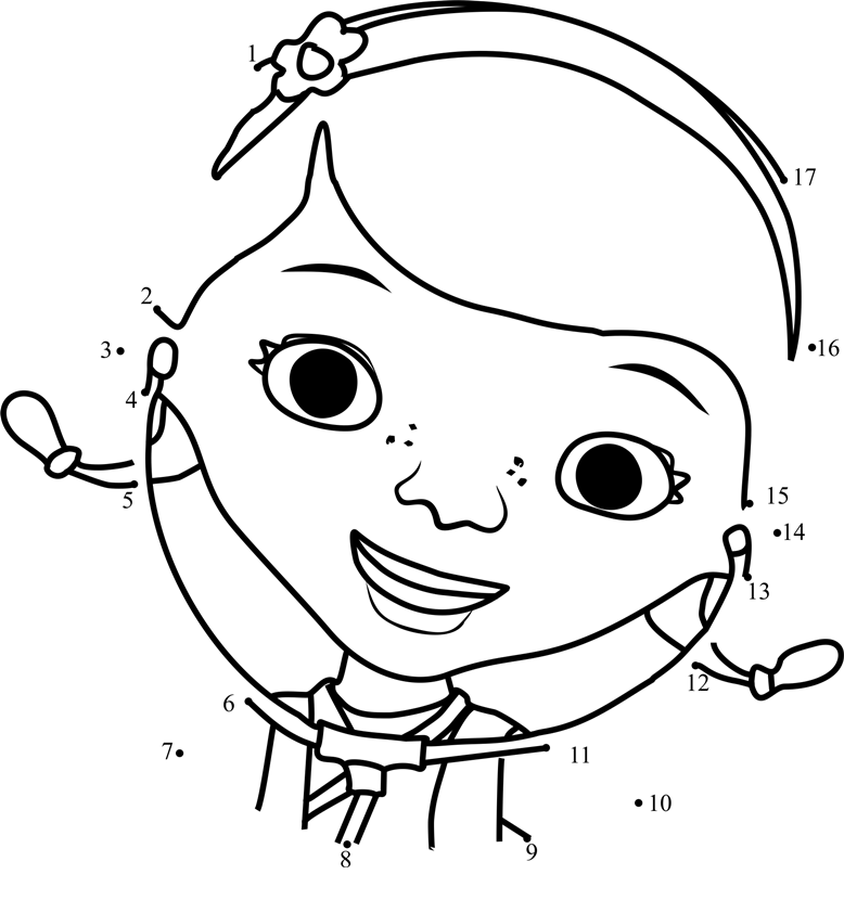 Doc-Mcstuffins-Dot-To-Dot printable dot to dot worksheet