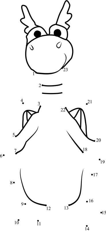 Dragon-Stuffy-Philbert-Dot-To-Dot printable dot to dot worksheet