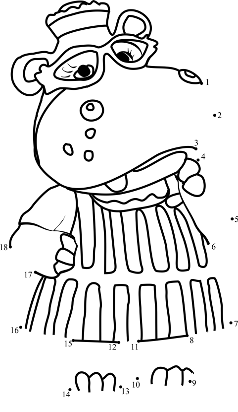 Hallie-Mcstuffins-Dot-To-Dot printable dot to dot worksheet