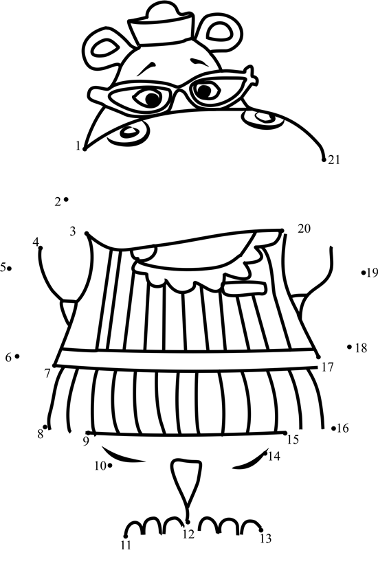 Hallie-Mcstuffins-Hippo-Dot-To-Dot printable dot to dot worksheet
