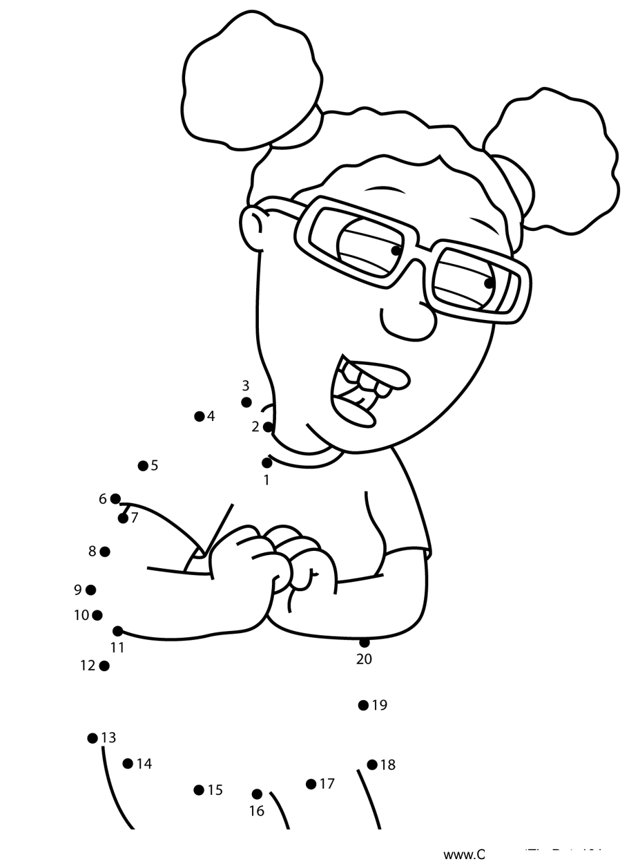 Esther-Esthederm-Family-Guy printable dot to dot worksheet