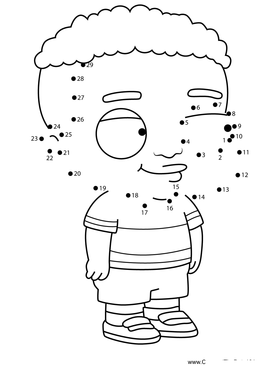 Hudson-Family-Guy printable dot to dot worksheet