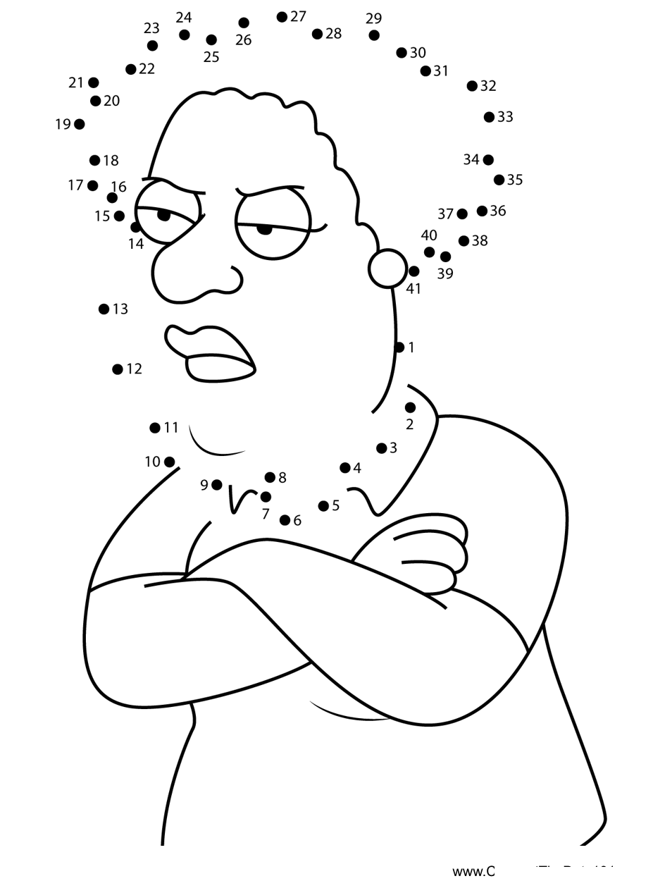 Loretta-Brown-Family-Guy dot to dot worksheets