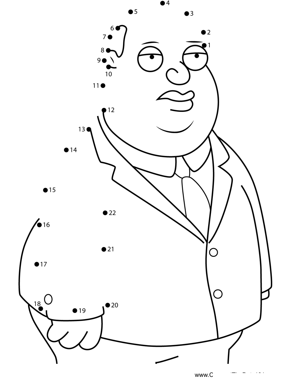 Ollie-Williams-Family-Guy dot to dot worksheets