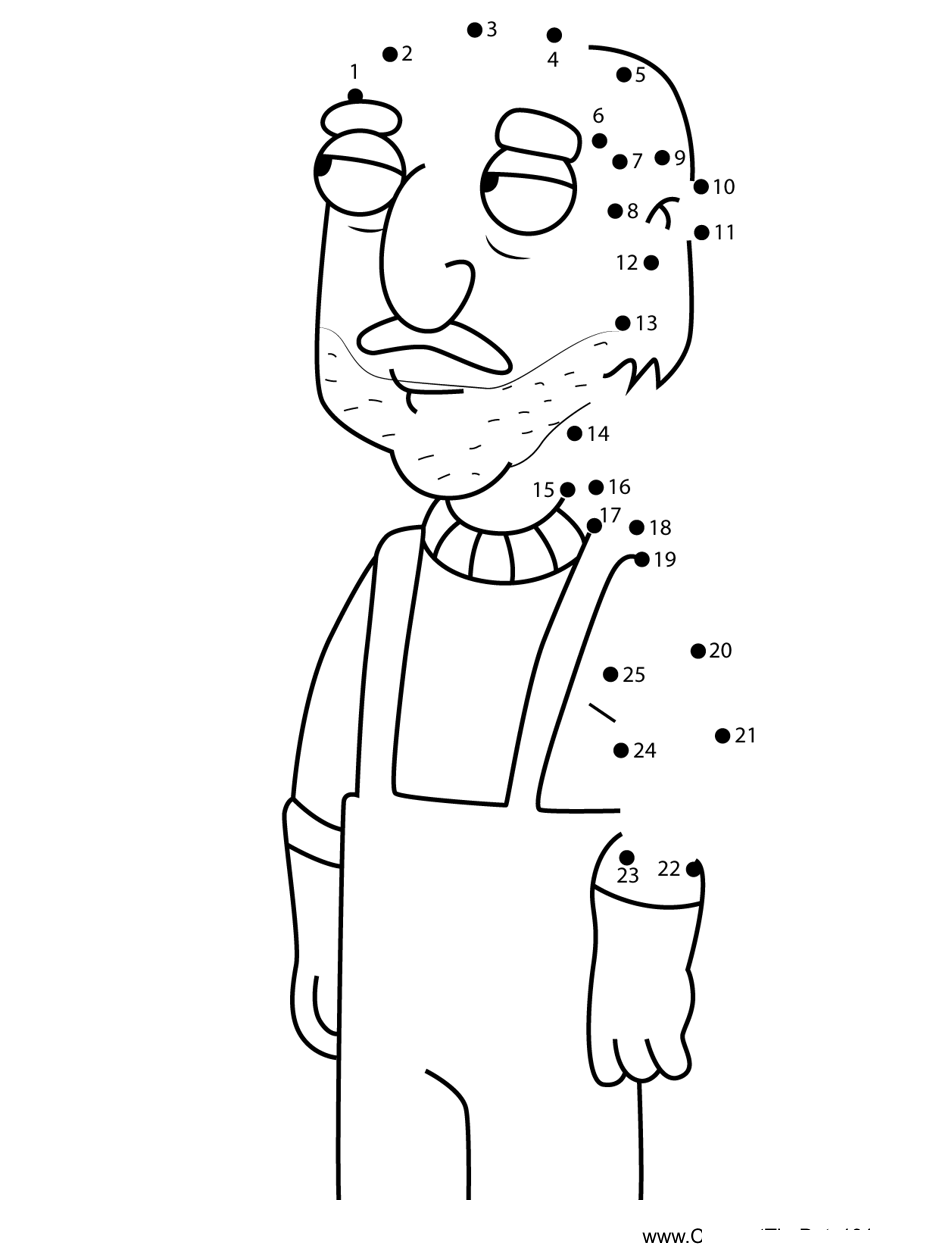 Pasquel-Family-Guy printable dot to dot worksheet