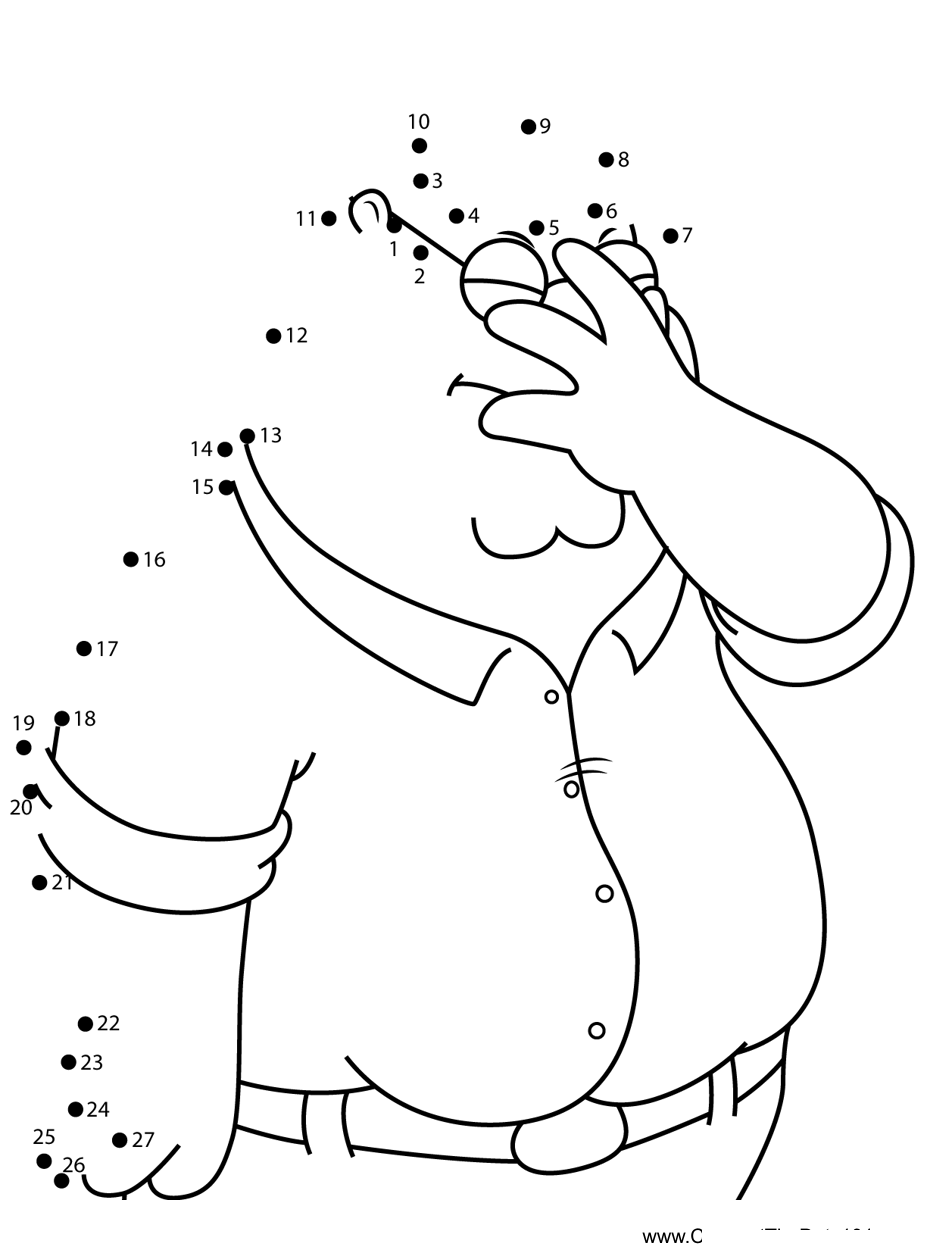 Peter-Griffin-Facepalming-Family-Guy printable dot to dot worksheet