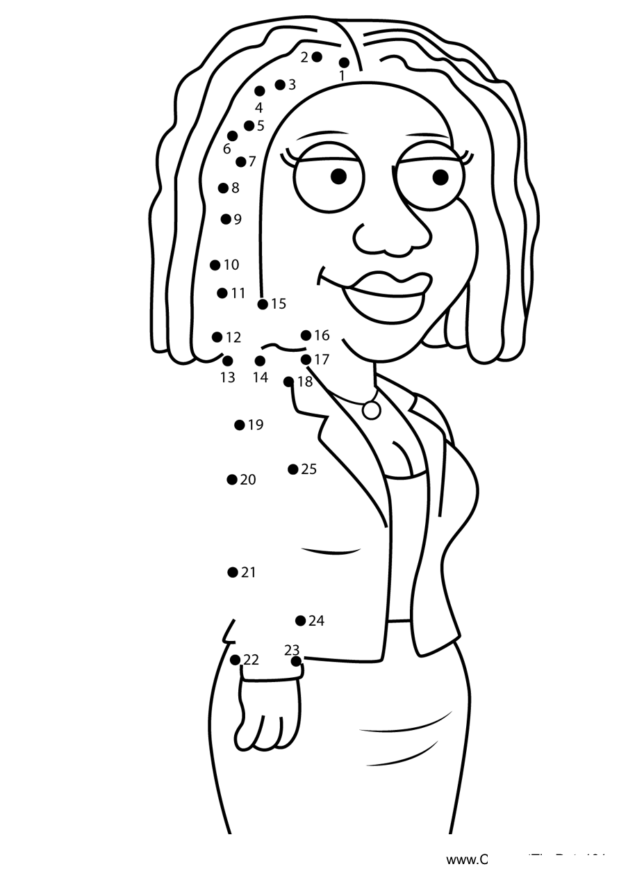 Sheila-Family-Guy printable dot to dot worksheet